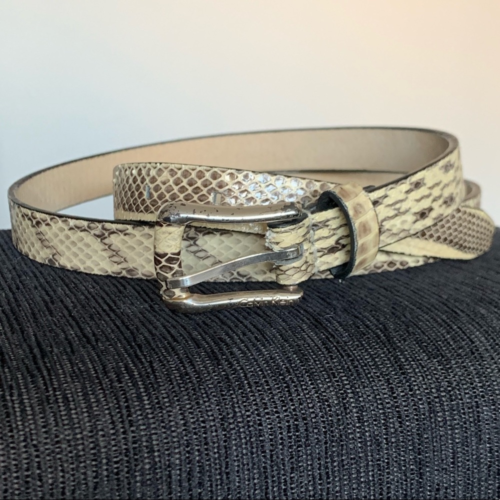 Calvin Klein genuine snake skin belt